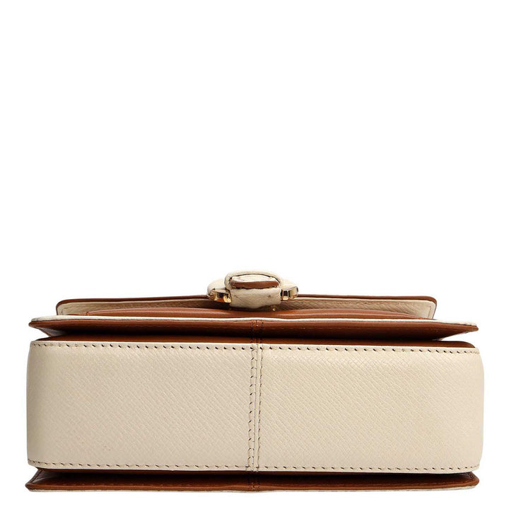 Small Monogram Leather Sling - Marshmallow