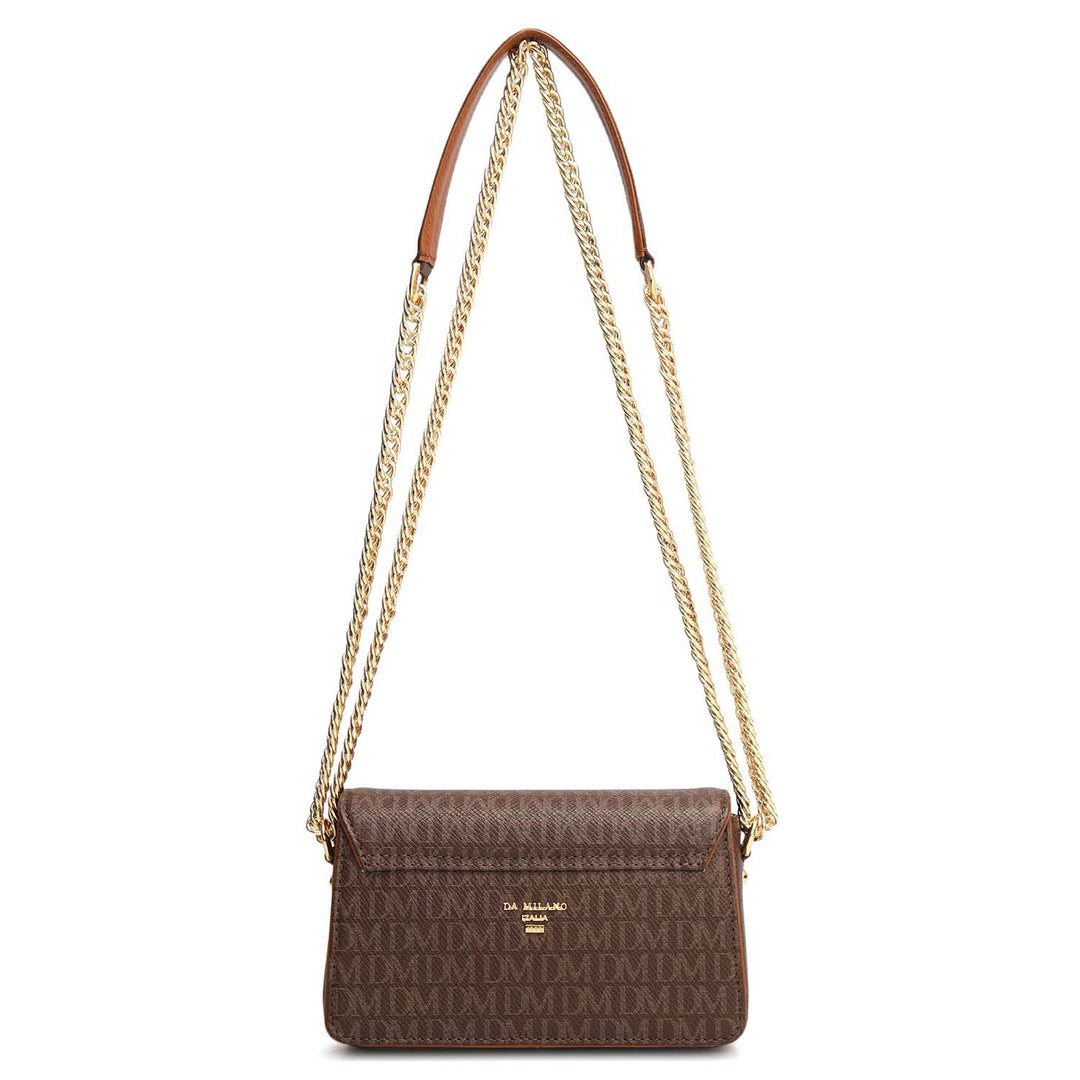 Small Monogram Leather Sling - Walnut