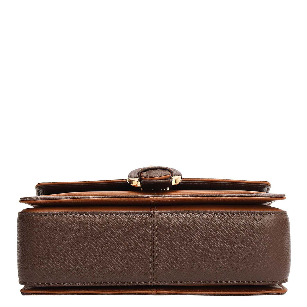 Small Monogram Leather Sling - Walnut