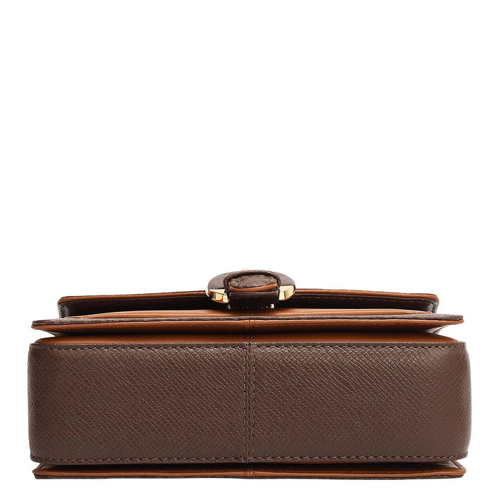 Small Monogram Leather Sling - Walnut