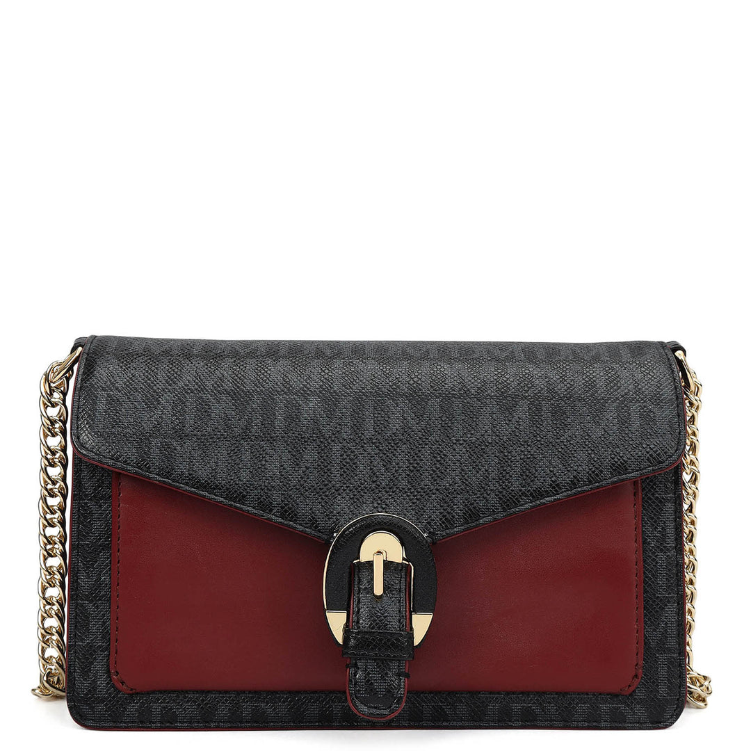 Small Monogram Plain Leather Sling - Black