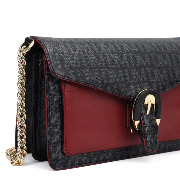 Small Monogram Plain Leather Sling - Black