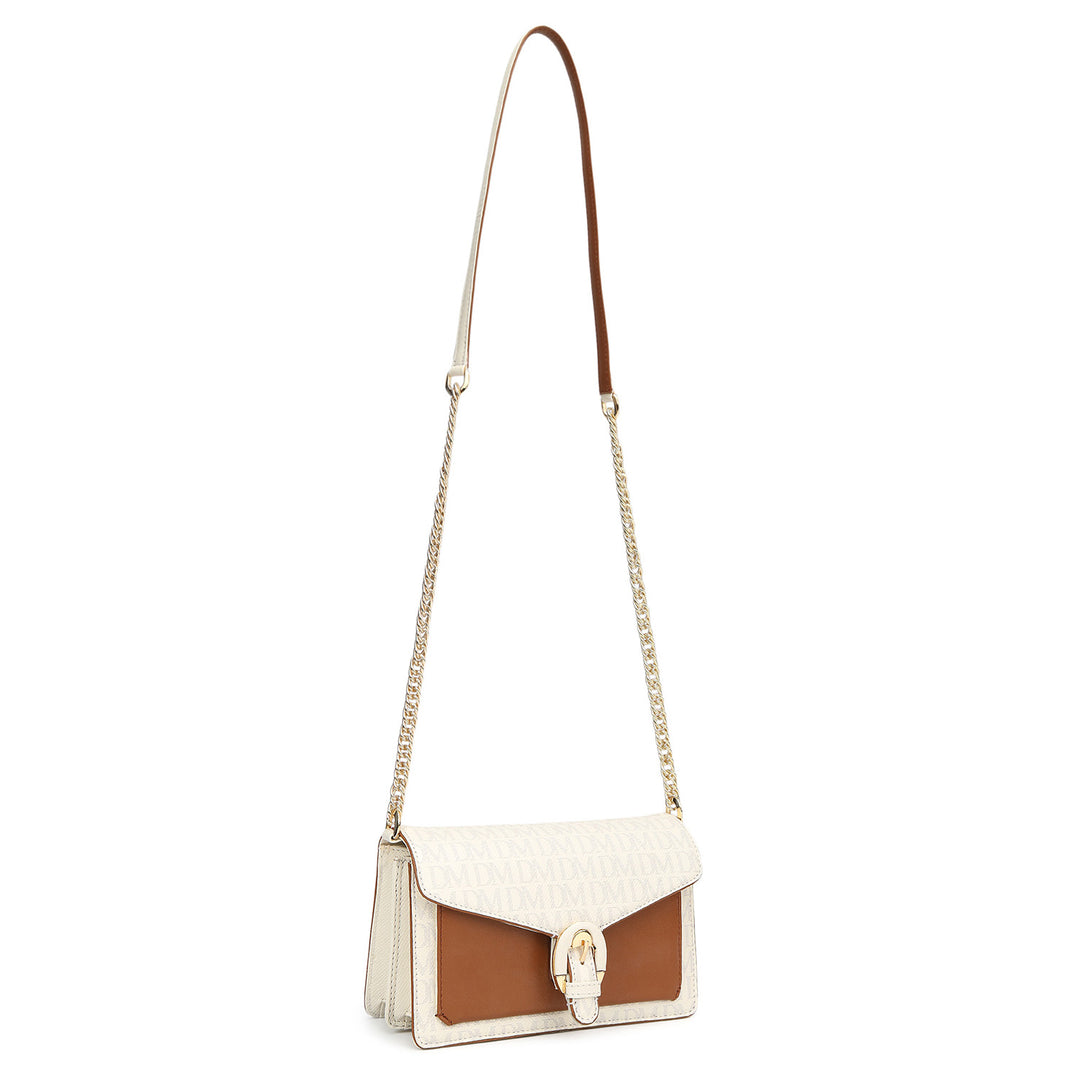 Small Monogram Plain Leather Sling - Marshmallow