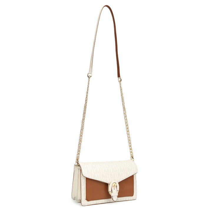 Small Monogram Plain Leather Sling - Marshmallow