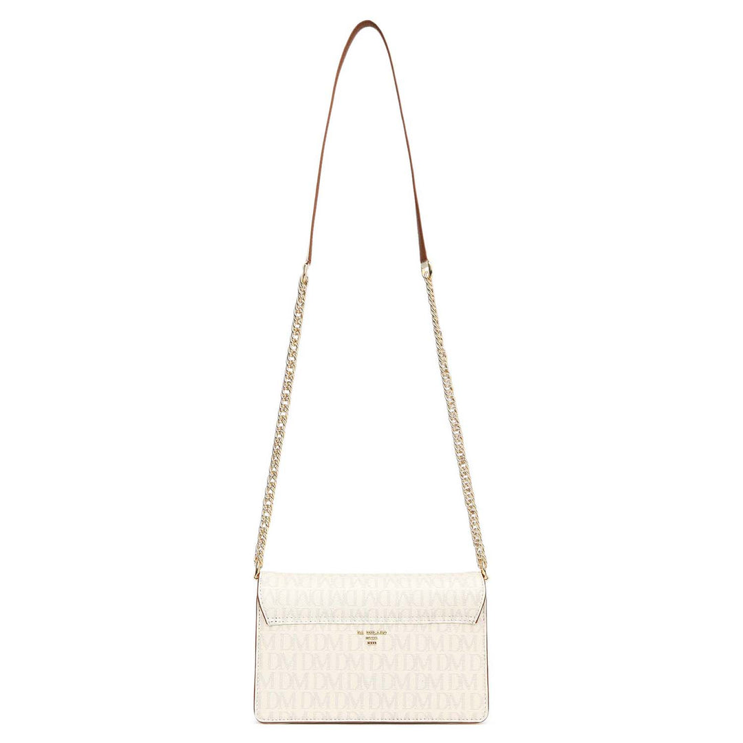 Small Monogram Plain Leather Sling - Marshmallow