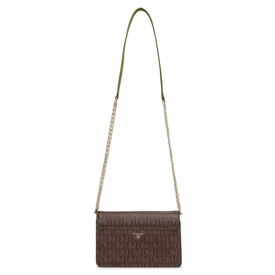 Small Monogram Plain Leather Sling - Walnut & Lime