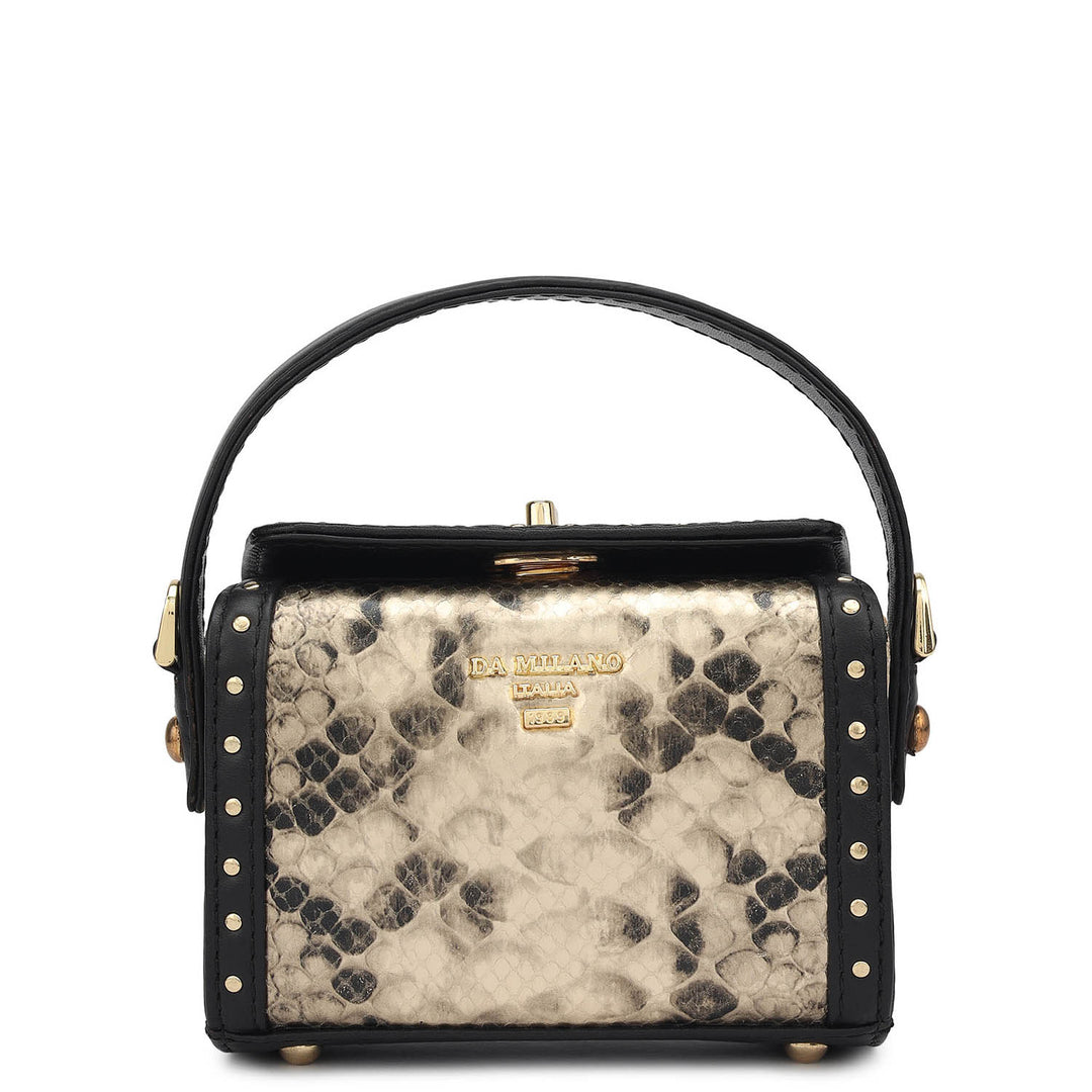 Small Snake Leather Sling - Gold & Black