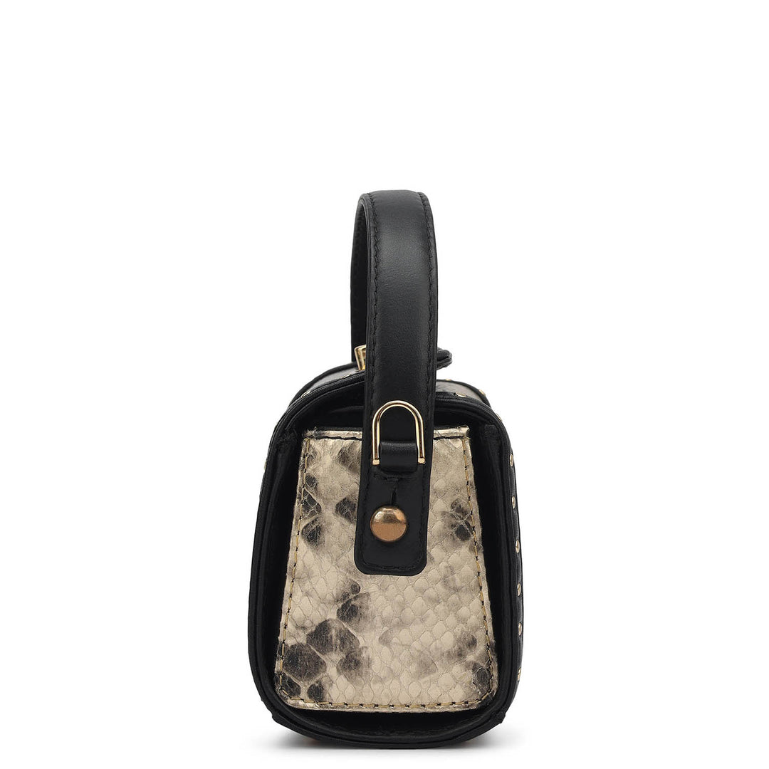 Small Snake Leather Sling - Gold & Black