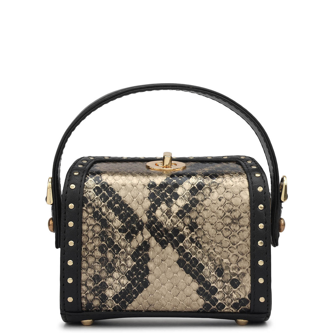 Small Snake Leather Sling - Gold & Black