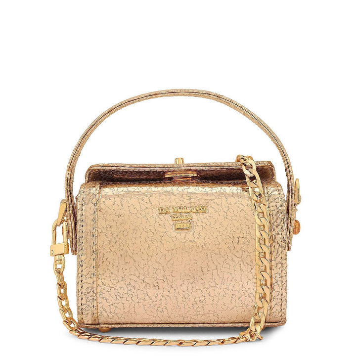 Micro Metallic Leather Sling - Gold