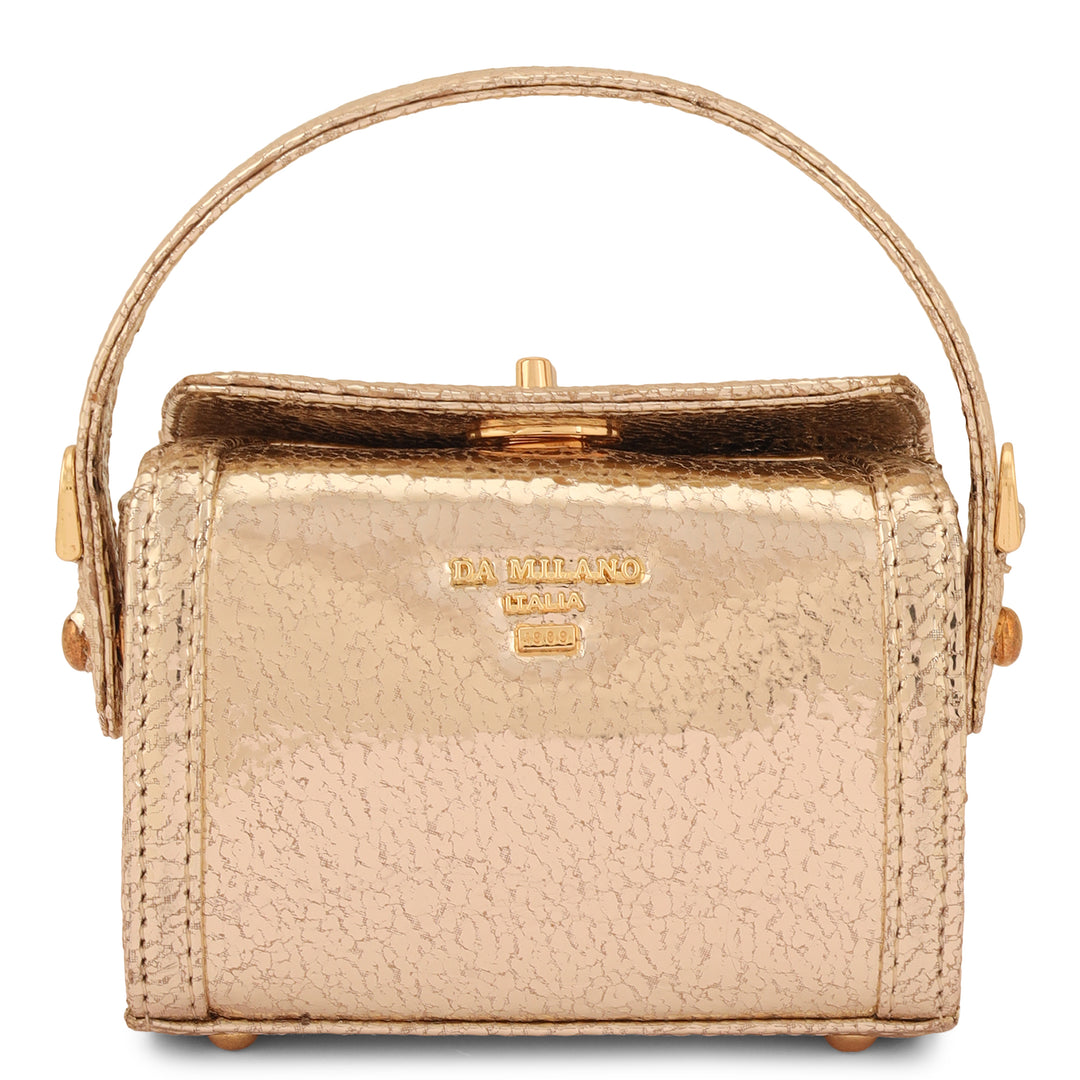 Micro Metallic Leather Sling - Gold