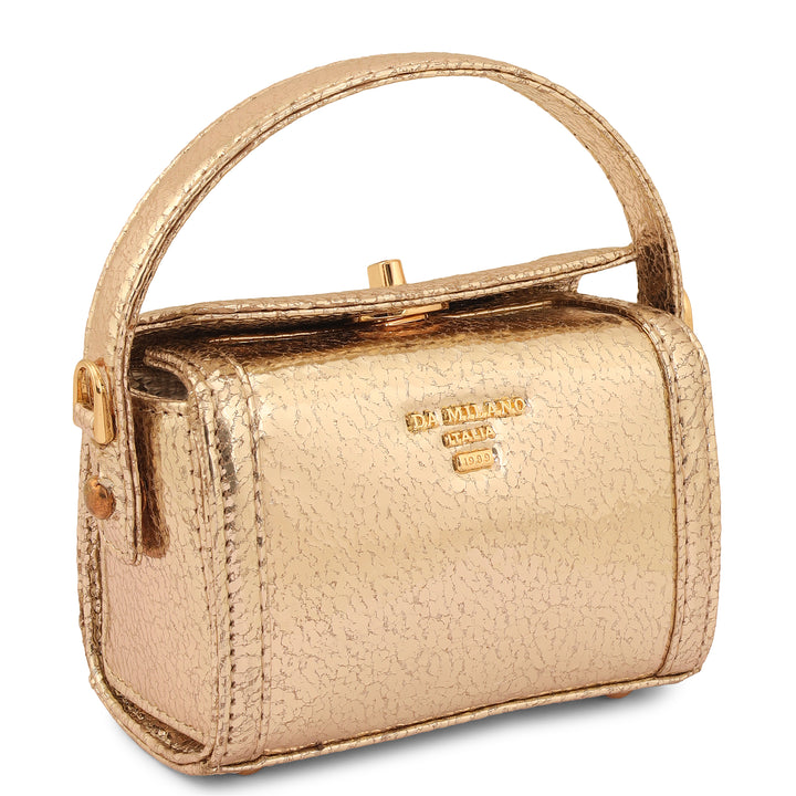 Micro Metallic Leather Sling - Gold
