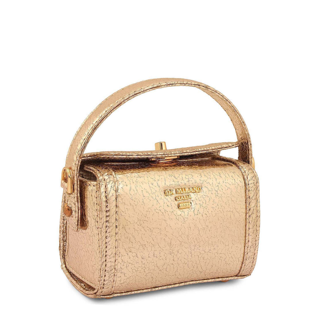 Micro Metallic Leather Sling - Gold