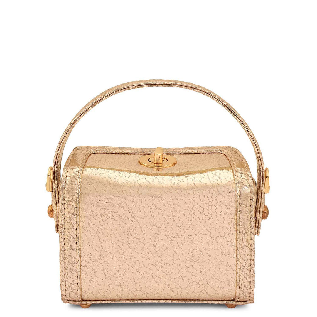 Micro Metallic Leather Sling - Gold