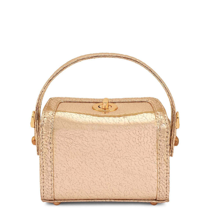 Micro Metallic Leather Sling - Gold