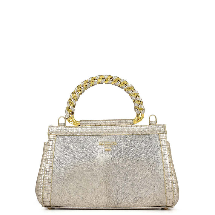 Small Metallic Leather Sling - Gold