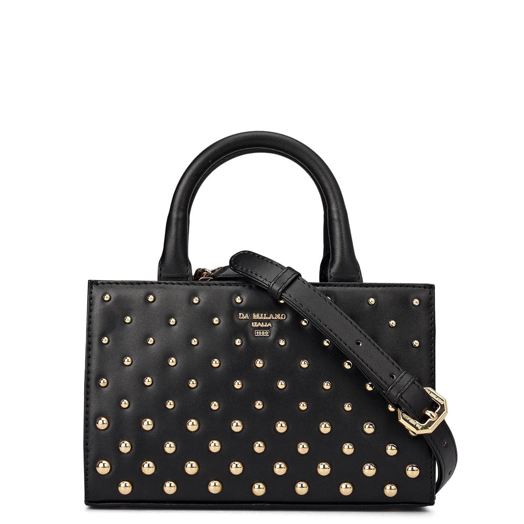 Small Plain Leather Sling - Black