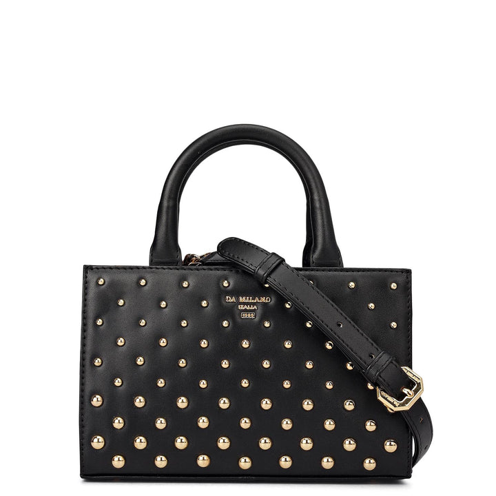 Small Plain Leather Sling - Black