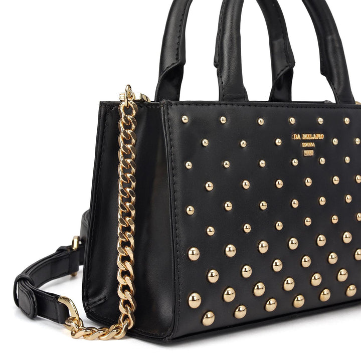 Small Plain Leather Sling - Black