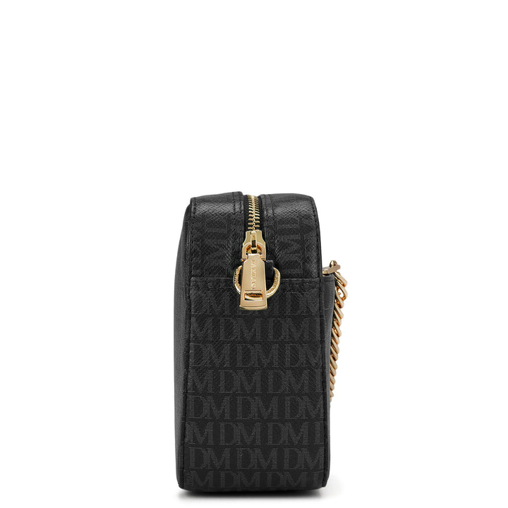 Small Monogram Leather Sling Bag - Black