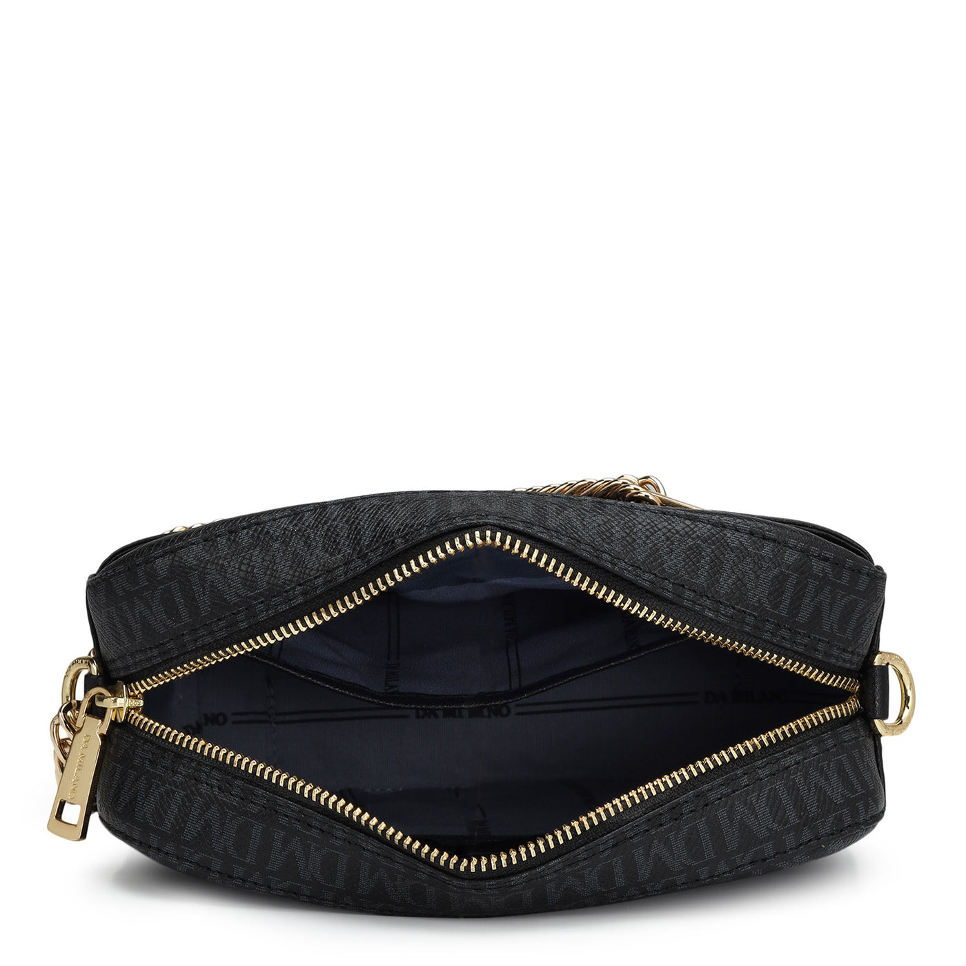 Small Monogram Leather Sling  - Black