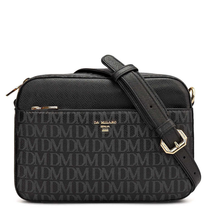 Small Monogram Franzy Leather Sling - Black
