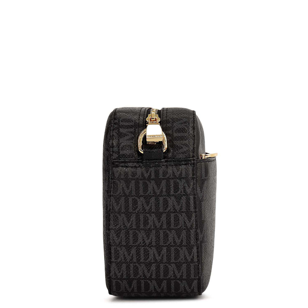 Small Monogram Franzy Leather Sling - Black