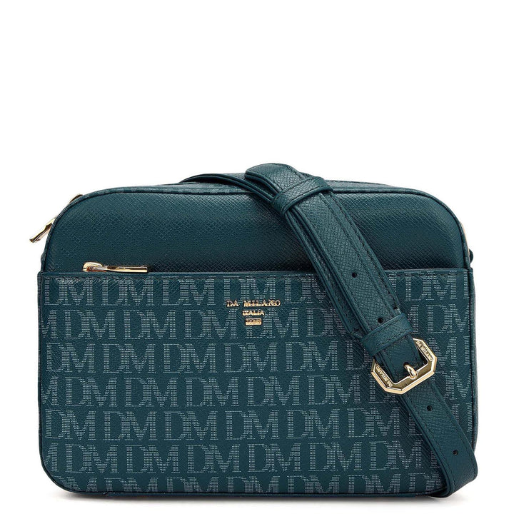 Small Monogram Franzy Leather Sling - Teal