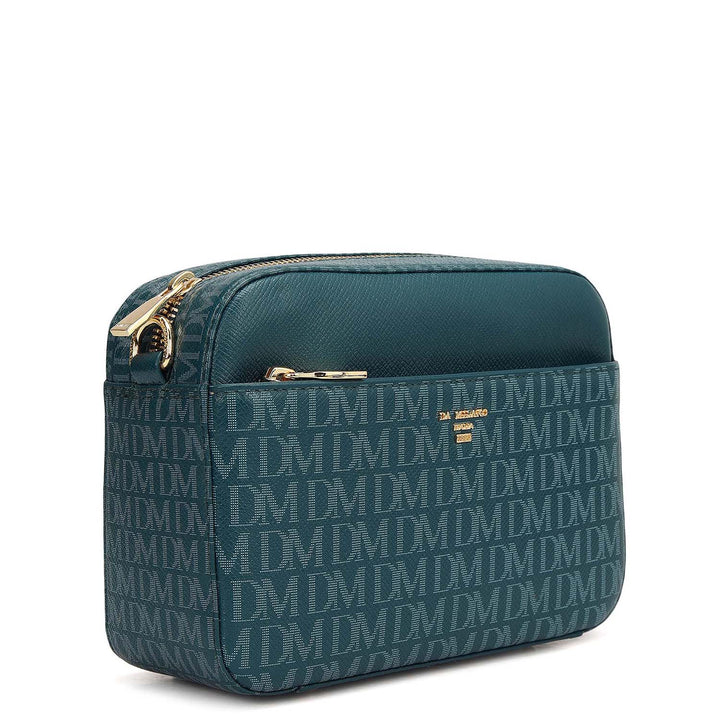 Small Monogram Franzy Leather Sling - Teal