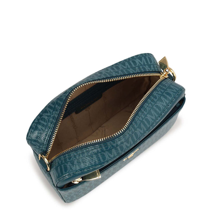 Small Monogram Franzy Leather Sling - Teal