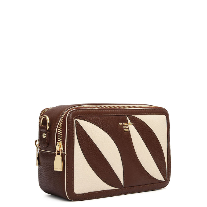 Small Wax Leather Sling - Espresso & Marshmallow