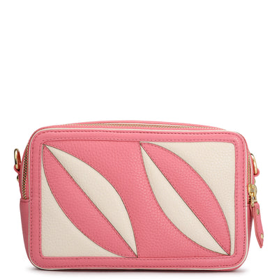 Small Wax Leather Sling - Hyper Pink & Beige