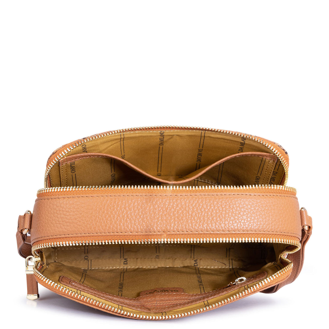 Small Snake Wax Leather Sling - Caramel