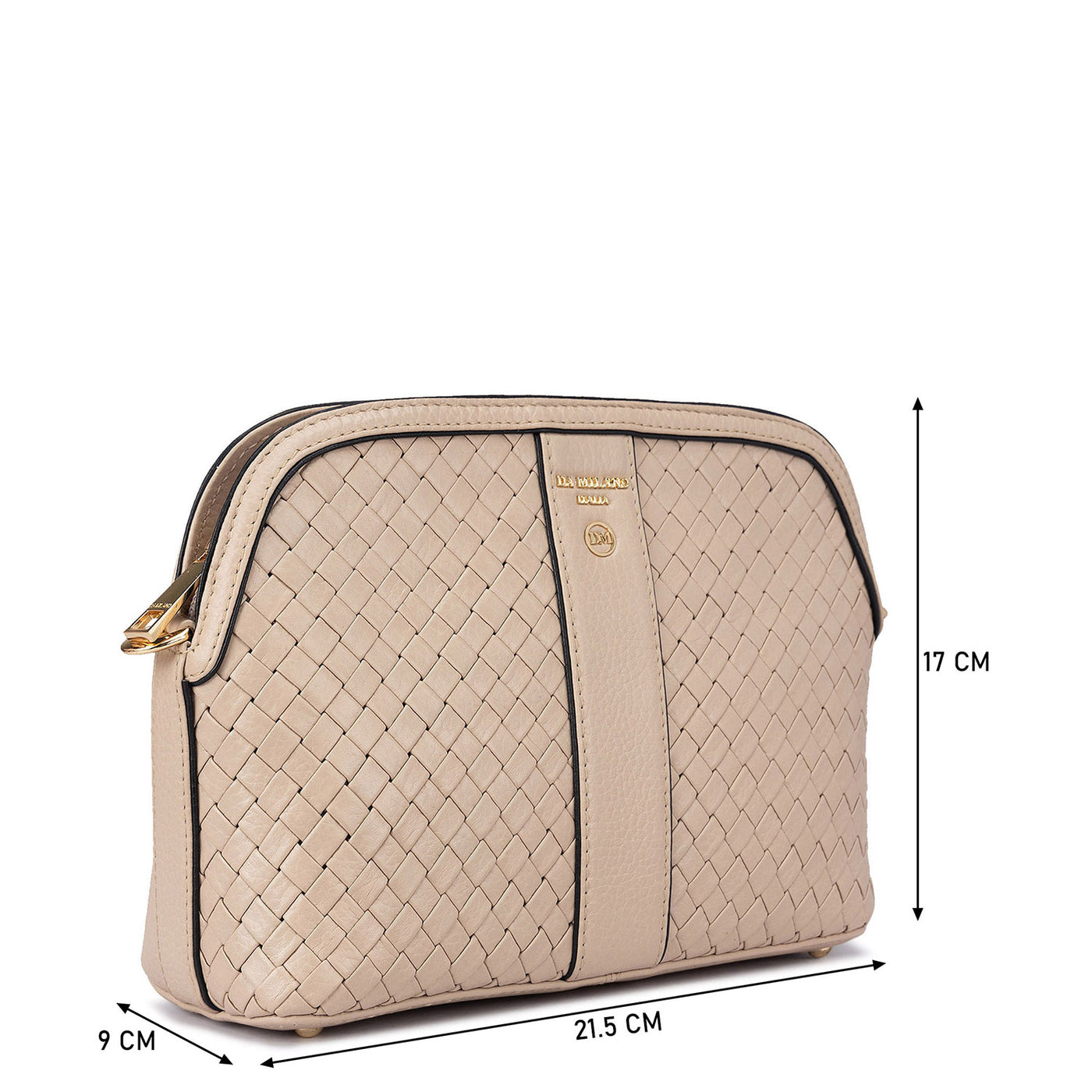 Small Mat Wax Leather Sling - Beige
