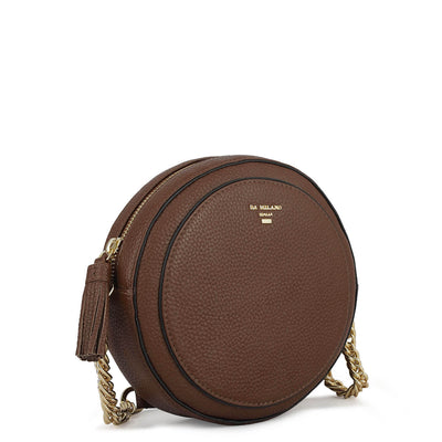Small Wax Leather Sling - Espresso