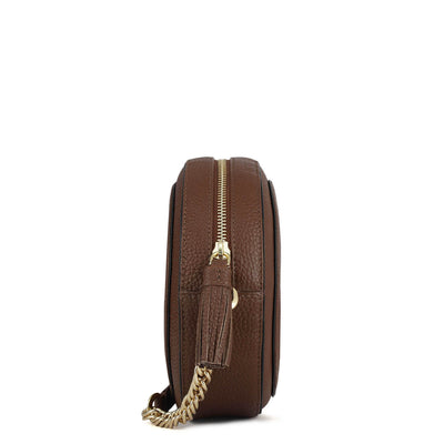 Small Wax Leather Sling - Espresso