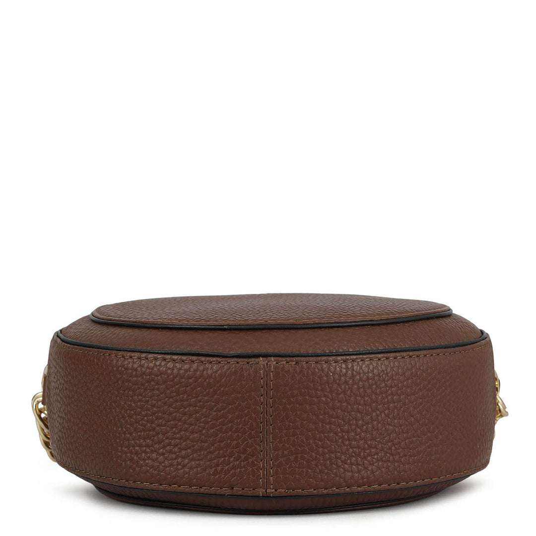 Small Wax Leather Sling - Espresso