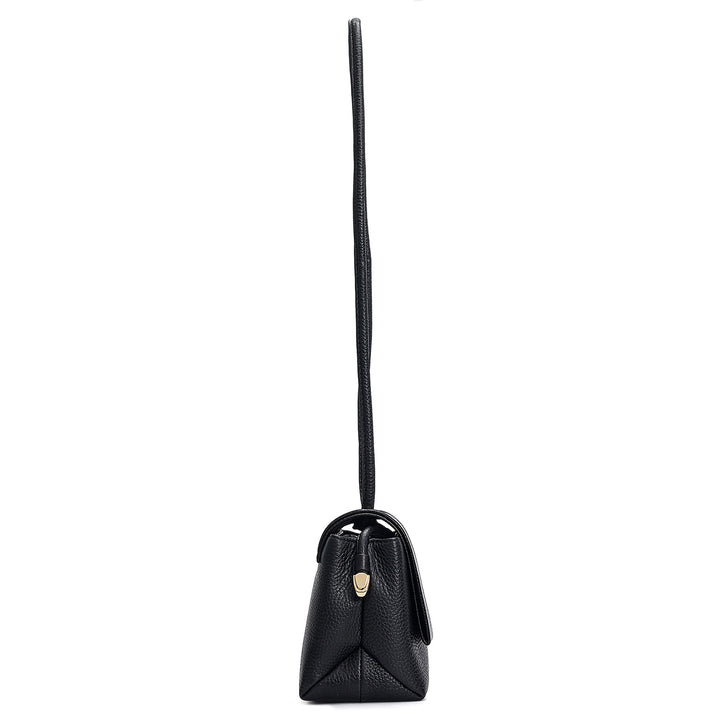 Small Wax Leather Sling - Black