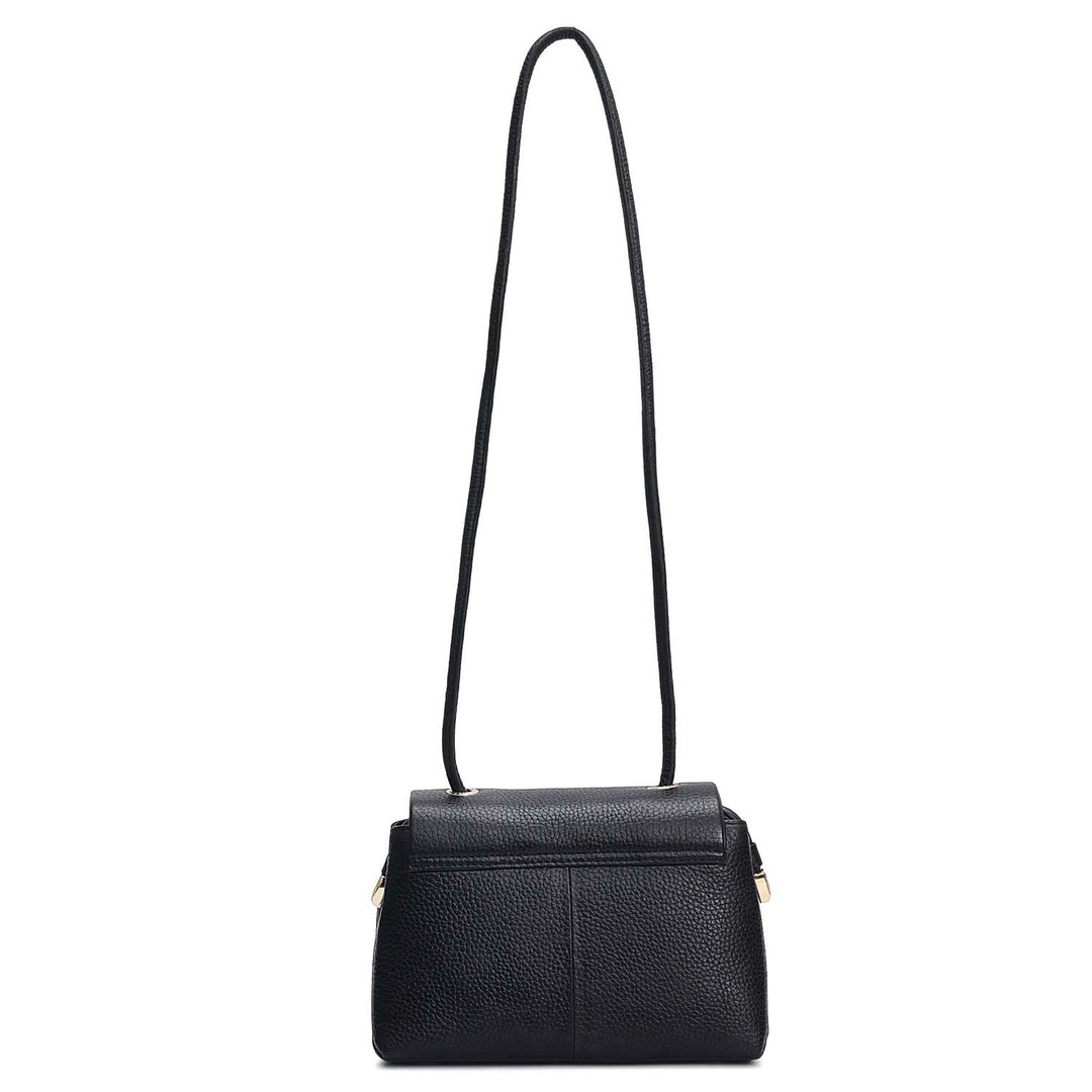 Small Wax Leather Sling - Black