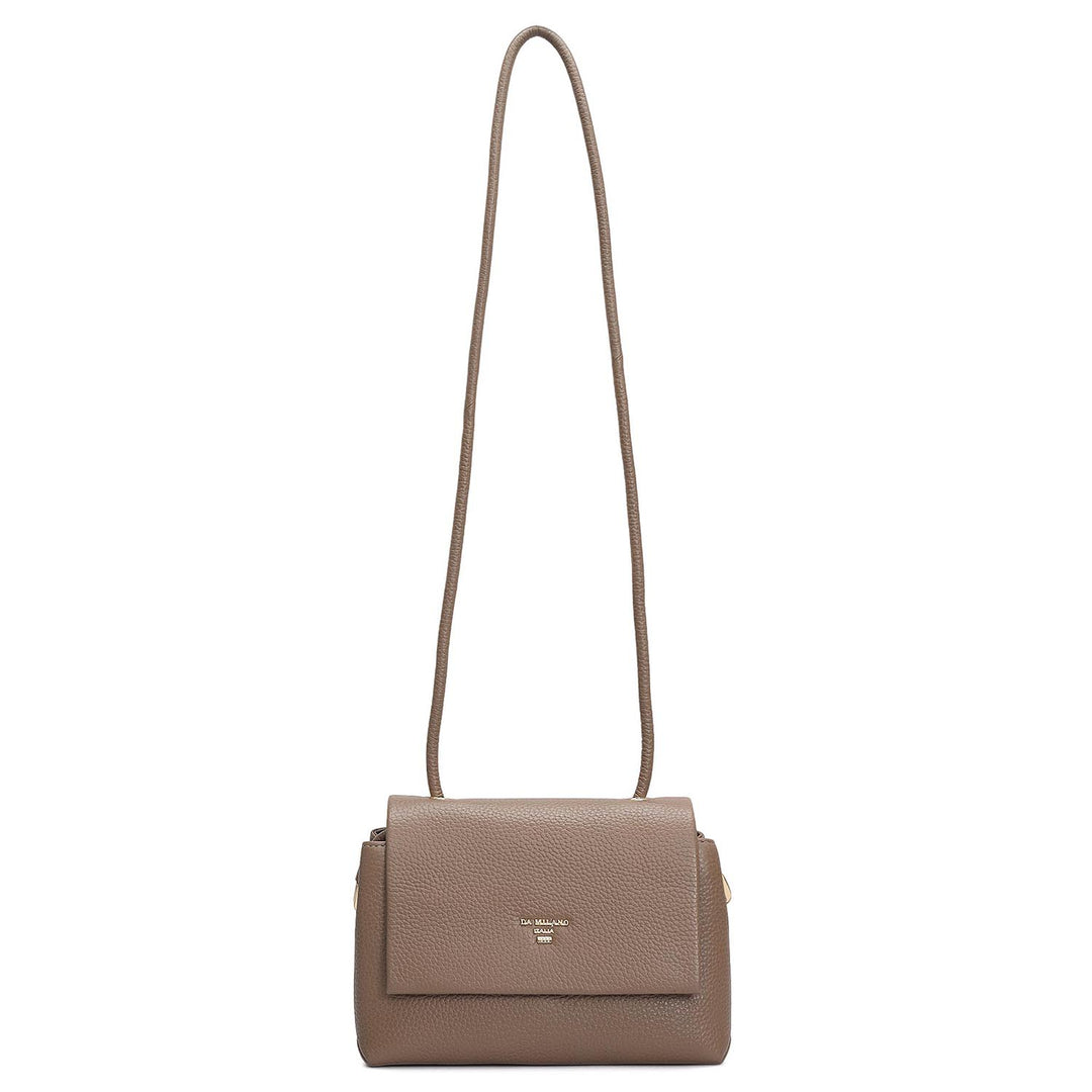 Small Wax Leather Sling - Greyish Taupe