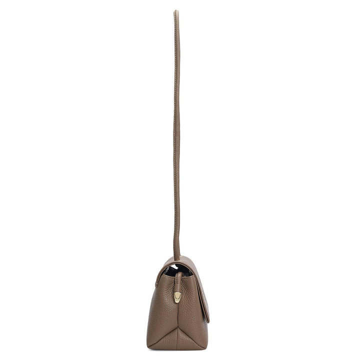 Small Wax Leather Sling - Greyish Taupe