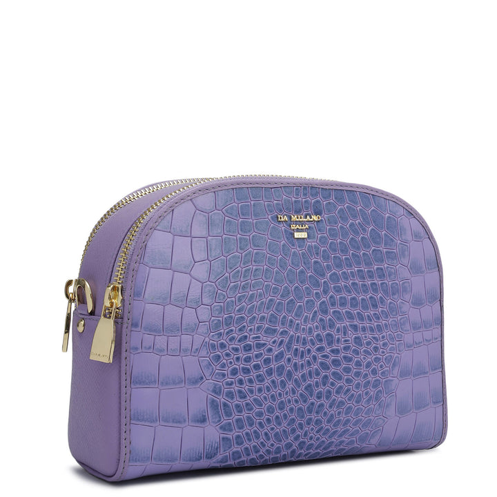 Small Croco Franzy Leather Sling - Purple Haze