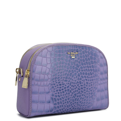 Small Croco Franzy Leather Sling - Purple Haze