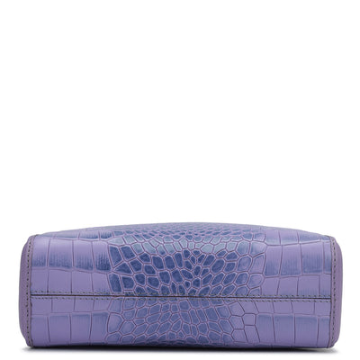Small Croco Franzy Leather Sling - Purple Haze