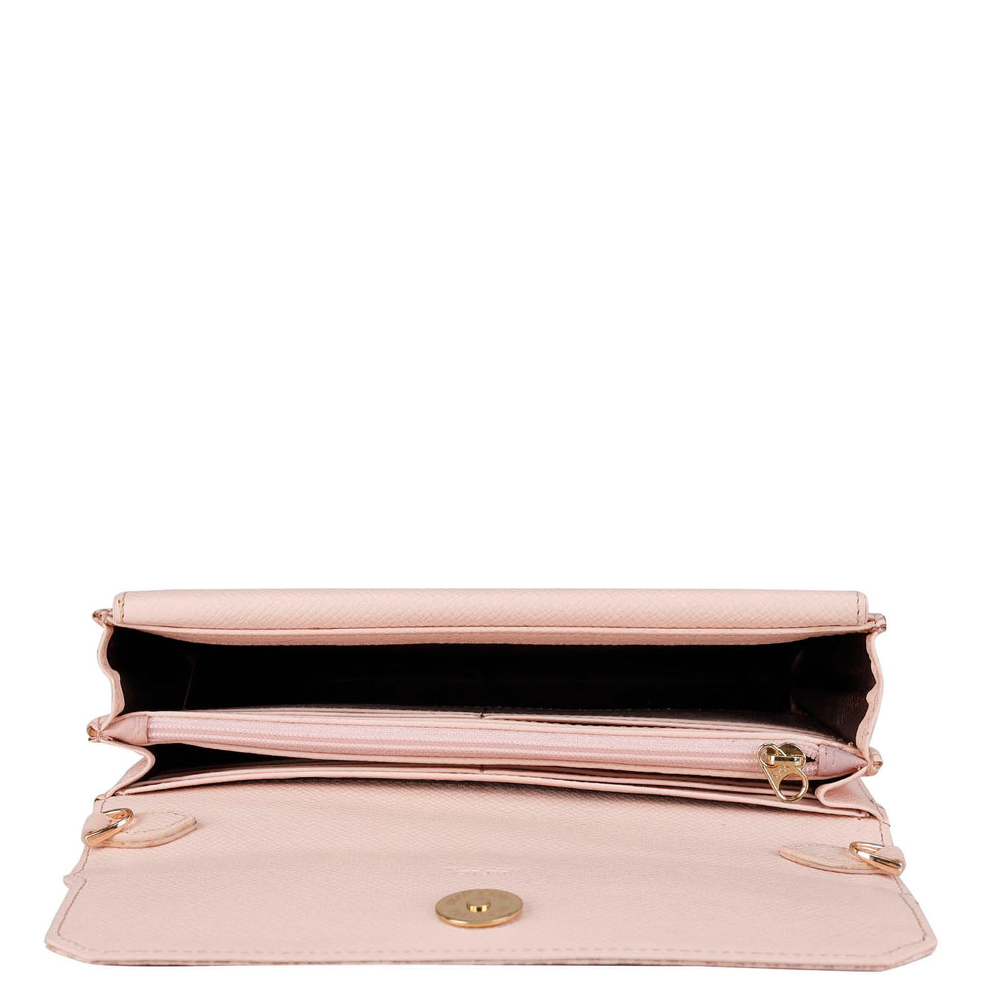 Monogram Leather Ladies Wallet - Blush