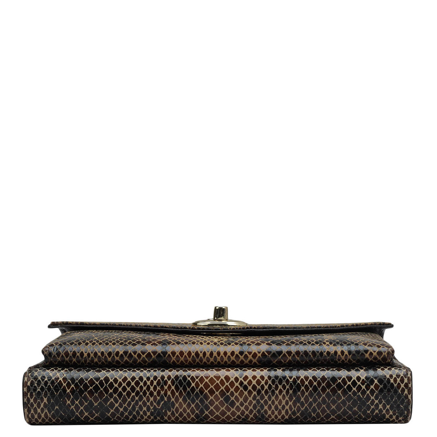 Snake Leather Ladies Sling Wallet - Brown