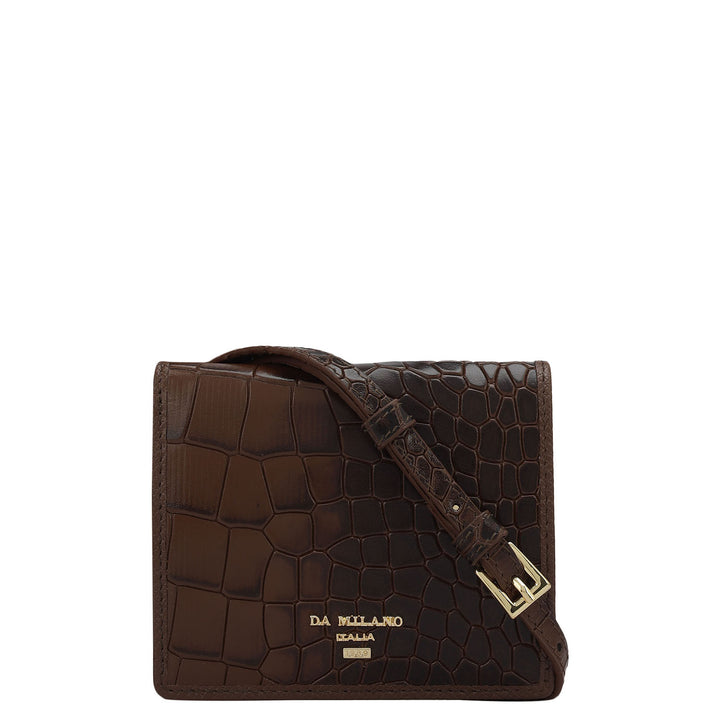 Croco Leather Ladies Sling Wallet - Date