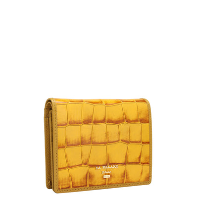 Croco Leather Ladies Sling Wallet - Honey