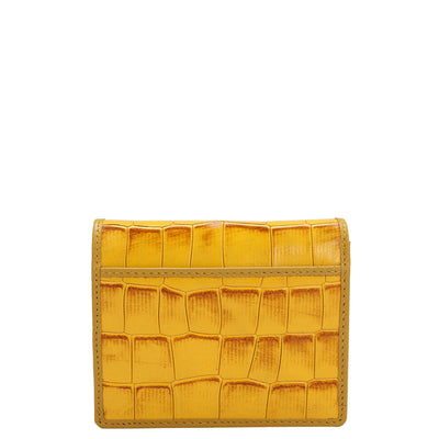 Croco Leather Ladies Sling Wallet - Honey