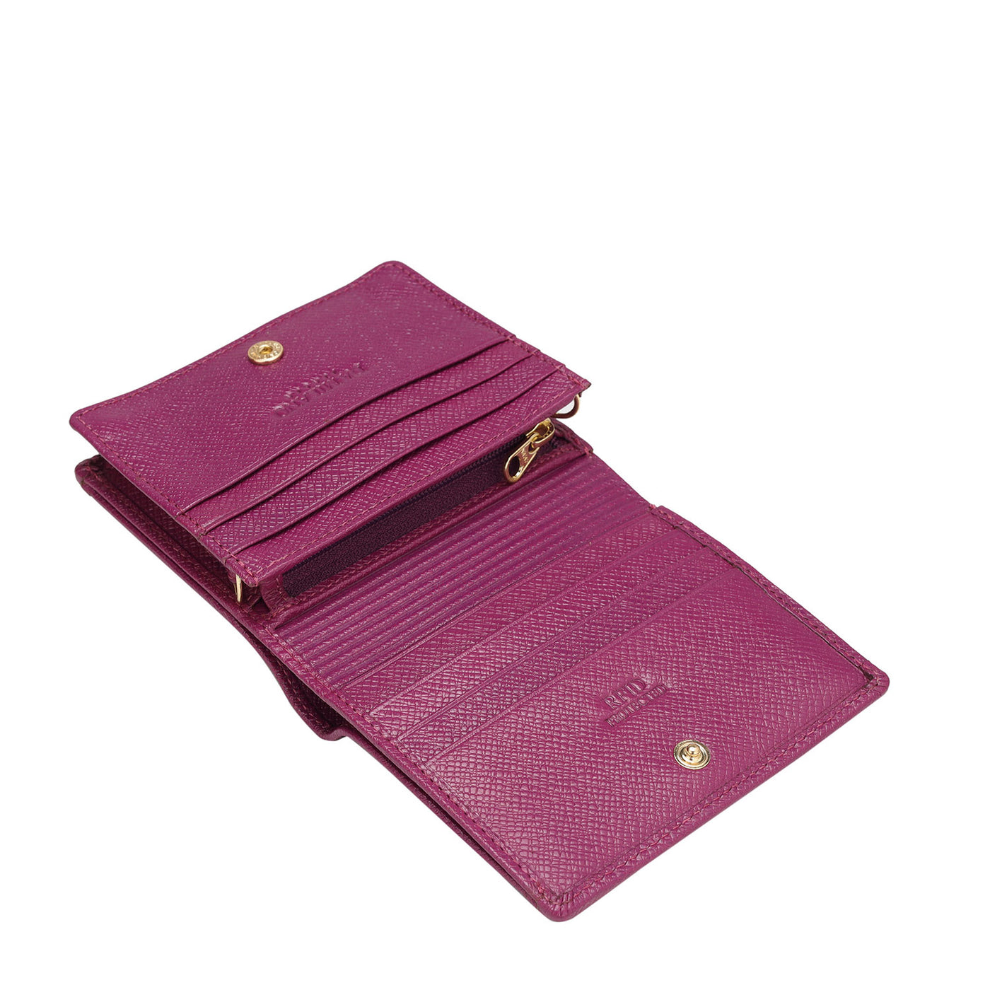 Croco Leather Ladies Sling Wallet - Orchid